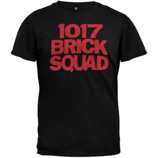 Waka Flocka Flame   Brick Squad Logo Black T Shirt  