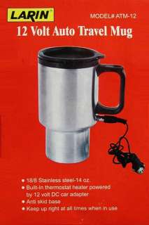 Larin Heated Auto Travel Coffee Mug 12 Volt DC NIB  