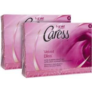  Caress Silkening Beauty Bar, Velvet Bliss, 4.25 oz, 8, ct 