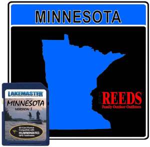 Lakemaster Minnesota Lake Map SD Card for Humminbird   HPMNC3 