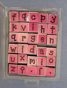 Alphabet Punctuation Rubber Stamp Set 30 Foam Mounted  