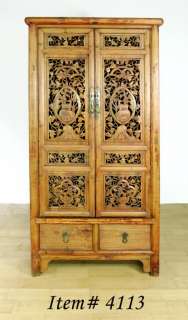   CABINET Shelf Chinese Hand Carved Lucky Animals Chest 70x34x19  