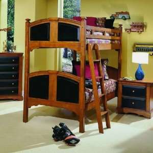  Kids 2 Toned Solid Wood Twin Size Bunk Bed: Home & Kitchen