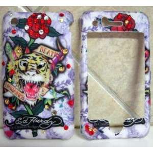   IPHONE 3G 3GS CASE FACEPLATE TIGER TATTOO ROSE BLING 