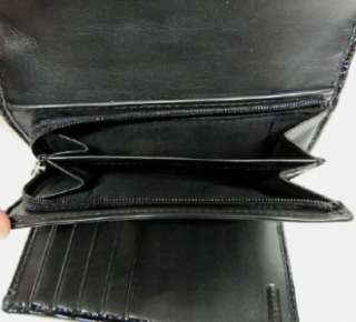 Coach Soho Signature Buckle Compact Clutch Wallet Black 45692 Leather 