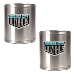  Kansas City Wizards 2 Piece Stainless Steel Can Holder Set 