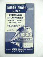   North Shore NS Railroad RR Public Timetable 1962 PTT TT Schedule