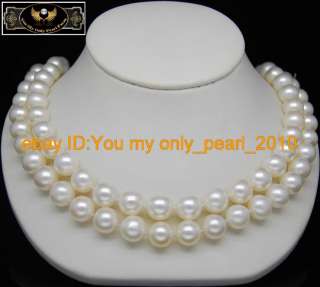 MP14K Double Strand 8 9MM AAA+white pearl jewelry sets  