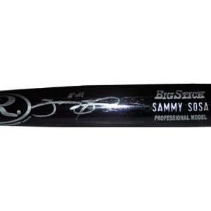  Sammy Sosa Autographed Black Big Stick Name Engraved 