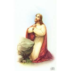  Christ in Garden Custom Prayer Card