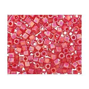  TOHO Transparent Rainbow Frosted Ruby Cube 3mm Seed Bead 