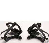 Sport Road Pedal Set w/ Toe Clips and Straps  