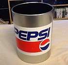   New Pepsi Cola Metal Garbage Can   Metal Pepsi Garbage Can 16 Tall
