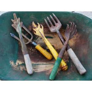  Old Painted Garden Tools Patio, Lawn & Garden