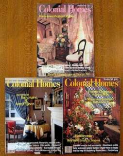Lot Of 3 COLONIAL HOMES Magazines February, April & December 1989 