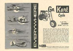   Very Rare 1959 Go Kart Cycle Big Bear Scrambler Mini Bike Ad  