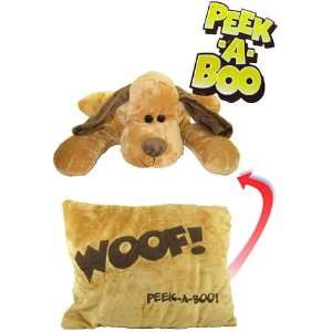  Plush Pillow Peek A Boo Animal   Dog