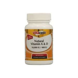  Vitacost Natural Vitamin A & D 10000 IU/400 IU    100 