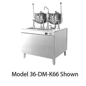  Cleveland 36DMK1010 Direct Steam Tilting (2) 10 Gallon 