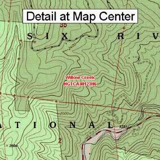  USGS Topographic Quadrangle Map   Willow Creek, California 