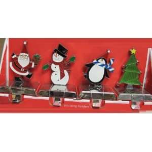   Holder Set of 4   Snowman, Santa, Tree, Penguin 