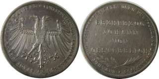 elf Germany Frankfurt Free City 2 Gulden 1848  