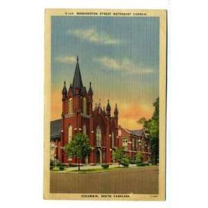  Washington Street Methodist Church Postcard Columbia SC 
