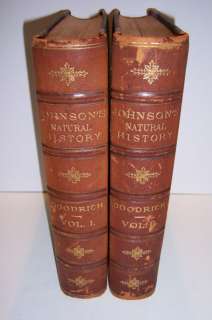 1889 Johnsons Natural History Animal Kingdom 2 vol set  