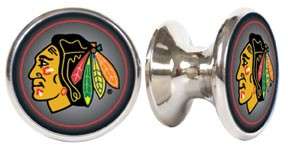 CHICAGO BLACKHAWKS NHL DRAWER PULLS / CABINET KNOBS  
