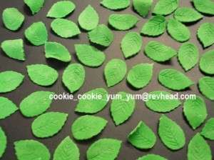 100 EDIBLE LEAVES cake topper decoration SUGAR icing  