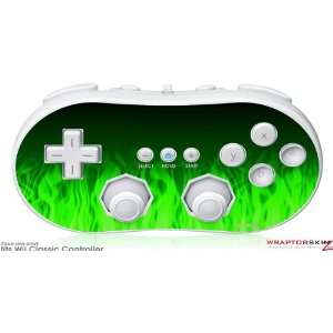  Wii Classic Controller Skin   Fire Green by WraptorSkinz 