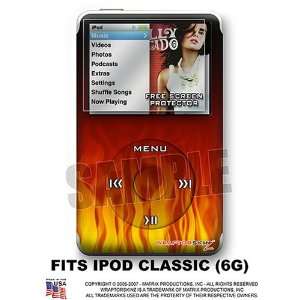  iPod Classic Skin   Fire Flames on Black WraptorSkinz TM 