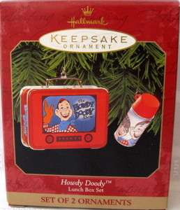 Hallmark Howdy Doody Lunch Box Set Ornaments 1999 MIB QX6519  