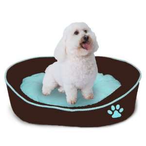  Pet Bed Brown / Blue 19.5 X 13.5 X 5 Comfortable Bed 