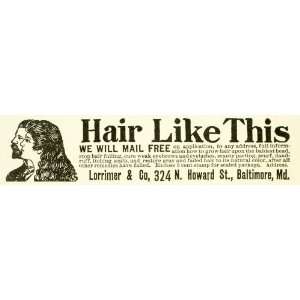  1901 Ad Lorrimer Thinning Hair Care Eyebrows Eyelashes 