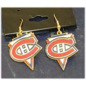NHL MONTREAL CANADIENS TEAM LOGO EARRINGS:  Sports 
