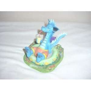    Dragon in Pool Sipping a Cool Drink Figurine 
