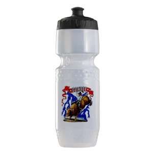   Bottle Clear Blk Cowboy Riding Bull With Lightning 