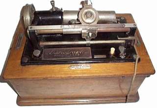   EDIPHONE RECORDING AND PLAYER ANTIQUE WAX ROLL RECORD DICTAPHONE