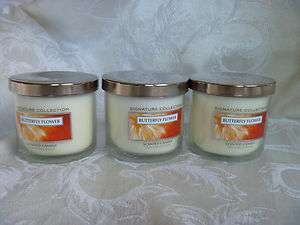 Butterfly Flower Candle 4 oz Bath & Body Works NEW DISC X3 Signature 