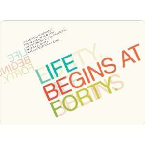 Life Begins at Forty 40th Birthday Invitations