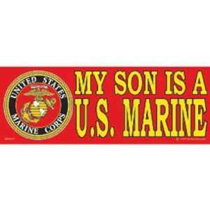  My Son Is A Marine Bumper Sticker Automotive