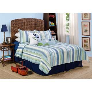   Stripe Up, Up and Away Twin size 4 piece Quilt Set  Overstock