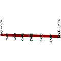 Concept Housewares Red Acrylic Dual Track Ceiling Pot Rack 