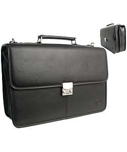 Cadillac Combination Lock Black Computer Leather Case  Overstock