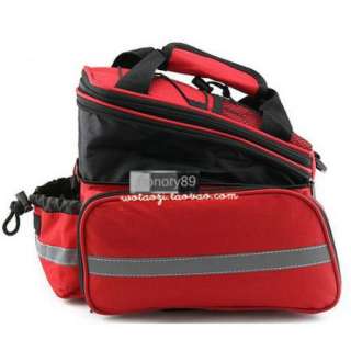 Bicycle Bag Bike rear seat Merida bag pannier Red For Women With Rain 