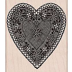 Hero Arts Heart Lace Wooden Stamp  