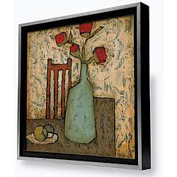DeRosier Vase with Fruit IV Framed Canvas Painting  Overstock