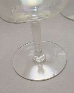 Vintage Optic Luster Wine Champagne Glasses Sherbet  