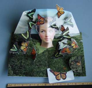 SET of FOUR  SPECIAL 3D BUTTERFLY CARDS  